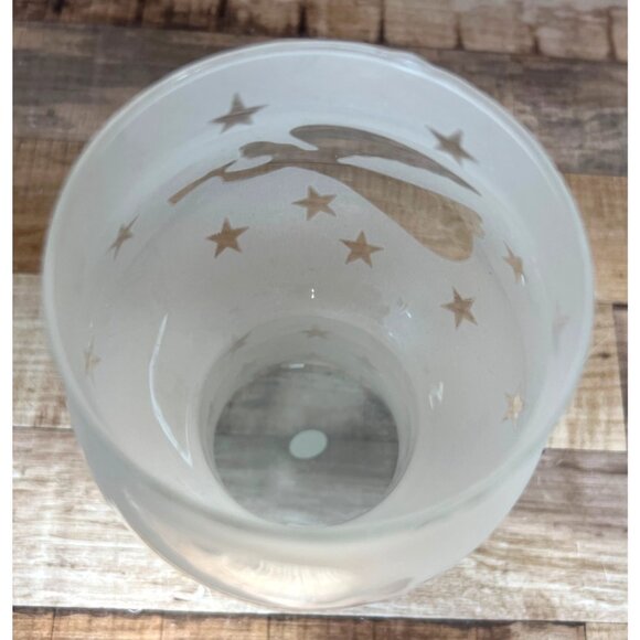 Frosted Glass Votive Candle Holder With Angel & Stars Design By Pfaltzgraff - Picture 3 of 4